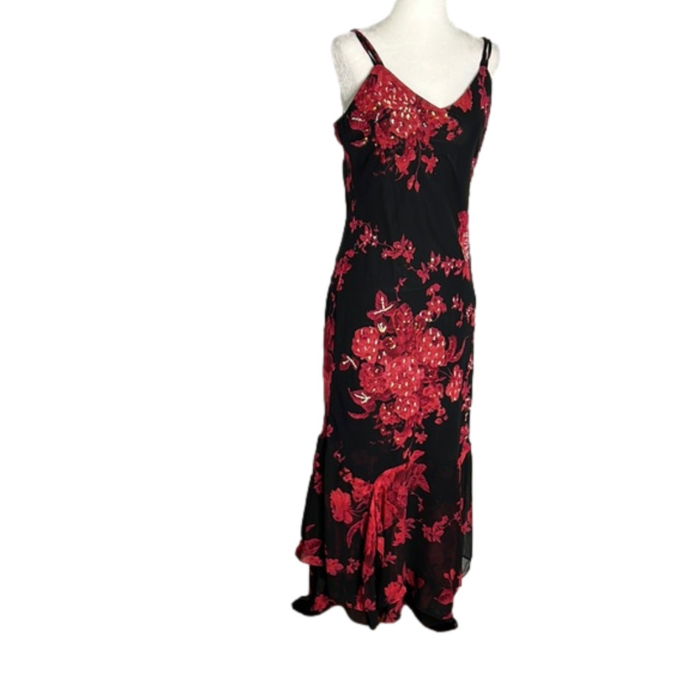 Nikki Collection elegant full  length flared dress with sequins